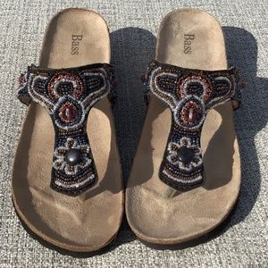 Bass Zora beaded sandals